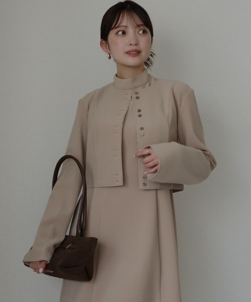 カットジョーゼットショートカーディガン（カーディガン/ボレロ