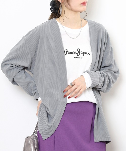 FUNALIVE(ファンアライブ)の「カーディガン 長袖 Tシャツ アンサンブル(アンサンブル・メンズ・チャコールグレー/グレー/ネイビー/ブラック・L/LL/M)」の6枚目の写真