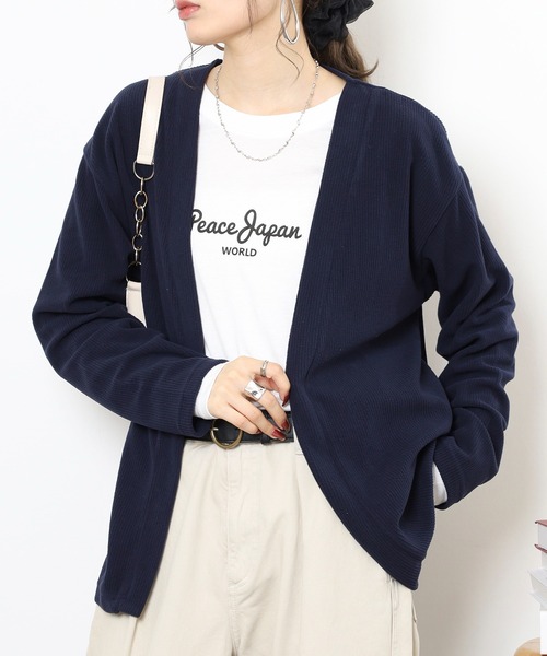 FUNALIVE(ファンアライブ)の「カーディガン 長袖 Tシャツ アンサンブル(アンサンブル・メンズ・チャコールグレー/グレー/ネイビー/ブラック・L/LL/M)」の8枚目の写真