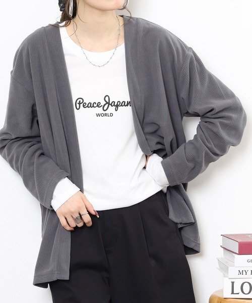 FUNALIVE(ファンアライブ)の「カーディガン 長袖 Tシャツ アンサンブル(アンサンブル・メンズ・チャコールグレー/グレー/ネイビー/ブラック・L/LL/M)」の14枚目の写真