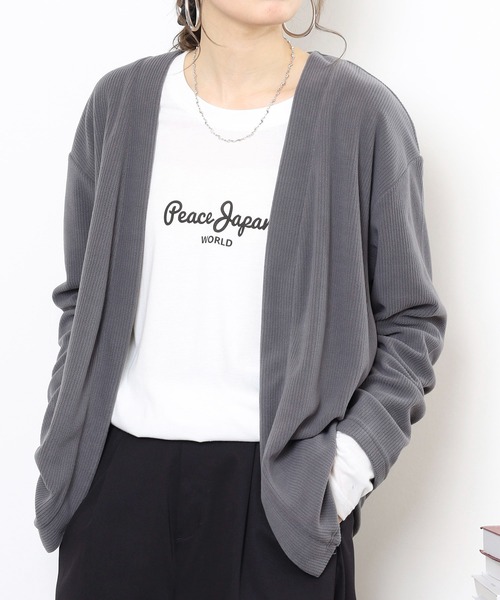 FUNALIVE(ファンアライブ)の「カーディガン 長袖 Tシャツ アンサンブル(アンサンブル・メンズ・チャコールグレー/グレー/ネイビー/ブラック・L/LL/M)」の16枚目の写真