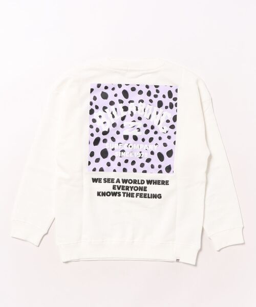 BILLABONG（ビラボン）の「BILLABONG キッズ SQUARE LOGO BOY FIT  トレーナー 【2025年秋冬モデル】/ビラボンキッズバックロゴボックスプリントプルオーバースウェットトレーナー（スウェット・キッズ・ホワイト/ブラック・130/140/150）」の3枚目の写真
