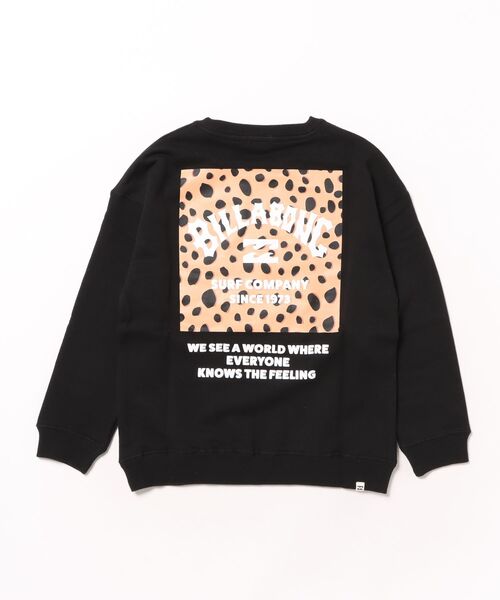 BILLABONG（ビラボン）の「BILLABONG キッズ SQUARE LOGO BOY FIT  トレーナー 【2025年秋冬モデル】/ビラボンキッズバックロゴボックスプリントプルオーバースウェットトレーナー（スウェット・キッズ・ホワイト/ブラック・130/140/150）」の4枚目の写真