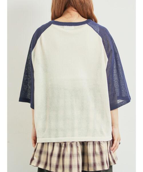 SM2(エスエムツー)の「ラグランスリーブプリントシアーニット(ニット/セーター・レディース・ネイビー/グリーン/ブラウン/ブラック・F)」の16枚目の写真