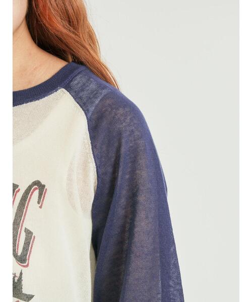 SM2(エスエムツー)の「ラグランスリーブプリントシアーニット(ニット/セーター・レディース・ネイビー/グリーン/ブラウン/ブラック・F)」の19枚目の写真