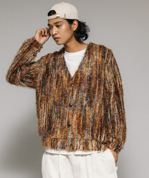 FREAK'S STORE（フリークスストア）の「リラックスフィット シャギーニット マルチストライプ カーディガン（カーディガン/ボレロ・メンズ）」
