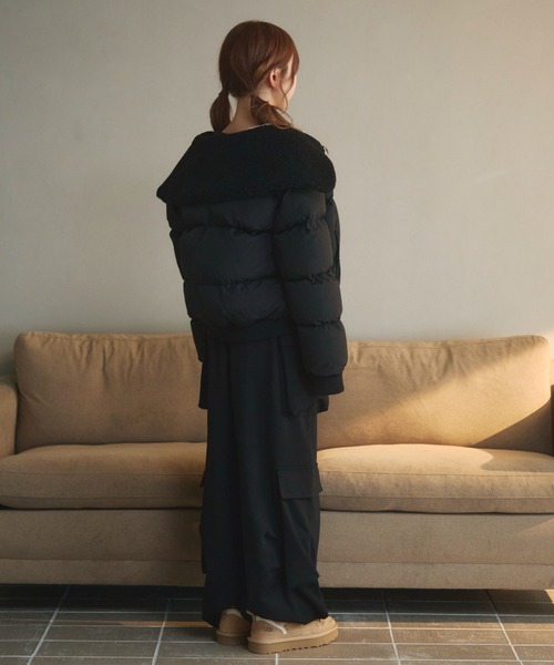 セール】襟ボアキルティングダウン（ダウンジャケット/コート