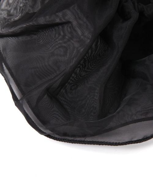 LEPSIM(レプシィム)の「カフスシュシュ 593604(シュシュ・レディース・ブラック/オフホワイト・ONE SIZE)」の4枚目の写真