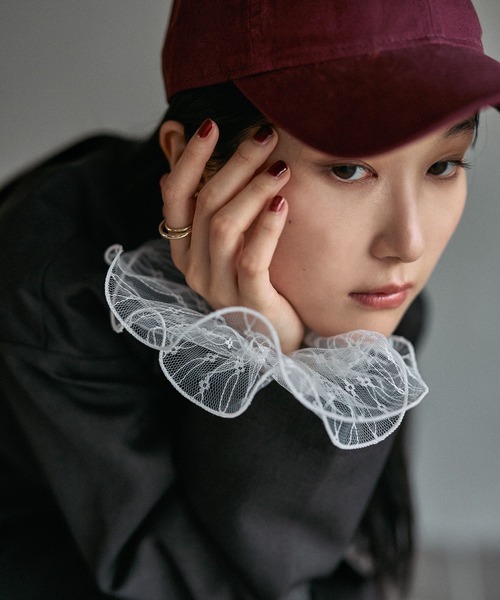 LEPSIM(レプシィム)の「カフスシュシュ 593604(シュシュ・レディース・ブラック/オフホワイト・ONE SIZE)」の9枚目の写真