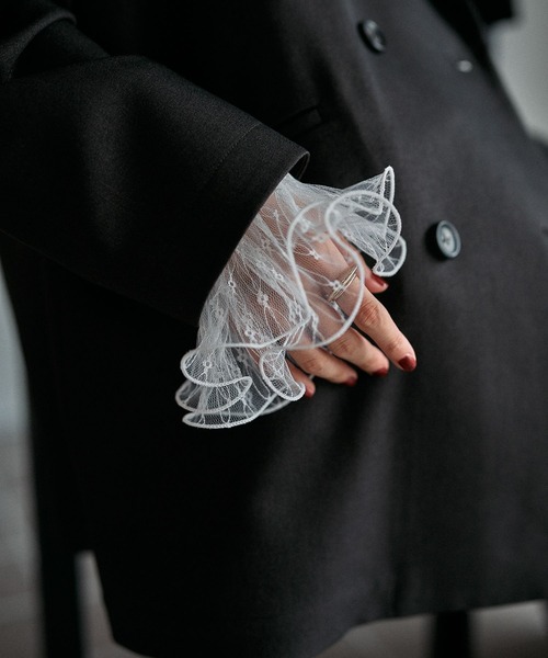 LEPSIM(レプシィム)の「カフスシュシュ 593604(シュシュ・レディース・ブラック/オフホワイト・ONE SIZE)」の10枚目の写真