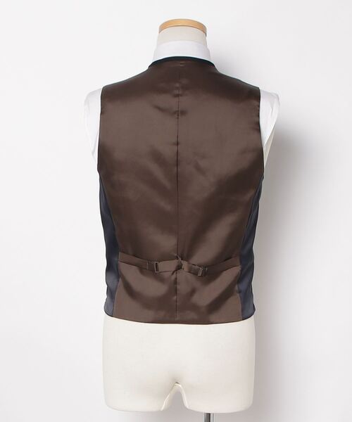 Perfect Suit FActory（パーフェクトスーツファクトリー）の「《WOOLY WASH SUIT》WEB限定スーツ【洗える/ウールライク】スリーピース　千鳥×ウィンドペン　ネイビー（スーツセット・メンズ・ネイビー・AB6/Y5/Y6/A5/A6/AB5/A4/AB7/A7/BB5/AB4/AB8/BB7/BB6/Y4/Y7/A8/BB8/BB4）」の20枚目の写真