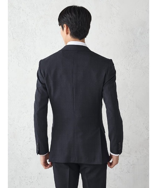 Perfect Suit FActory（パーフェクトスーツファクトリー）の「《WOOLY WASH SUIT》WEB限定スーツ【洗える/ウールライク】スリーピース　千鳥×ウィンドペン　ネイビー（スーツセット・メンズ・ネイビー・AB6/Y5/Y6/A5/A6/AB5/A4/AB7/A7/BB5/AB4/AB8/BB7/BB6/Y4/Y7/A8/BB8/BB4）」の7枚目の写真