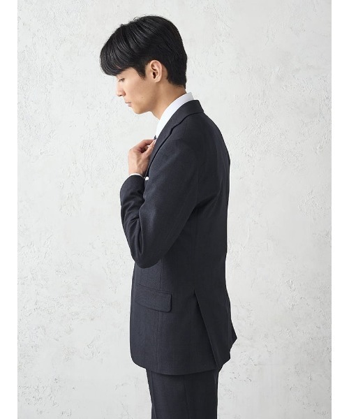 Perfect Suit FActory（パーフェクトスーツファクトリー）の「《WOOLY WASH SUIT》WEB限定スーツ【洗える/ウールライク】スリーピース　千鳥×ウィンドペン　ネイビー（スーツセット・メンズ・ネイビー・AB6/Y5/Y6/A5/A6/AB5/A4/AB7/A7/BB5/AB4/AB8/BB7/BB6/Y4/Y7/A8/BB8/BB4）」の6枚目の写真
