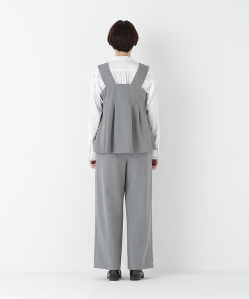 human woman(ヒューマンウーマン)の「◆ストレッチビスチェセットアップ(サロペット/オーバーオール・レディース・グレー/ネイビー・MEDIUM)」の11枚目の写真
