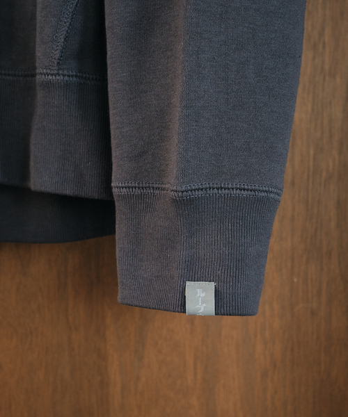 LOOPWHEELER（ループウィラー）の「LOOPWHEELER × LOWERCASE for EDIFICE ライトツリウラケ ジップパーカー（パーカー・メンズ・チャコールグレー/ブラウン/アイボリー・X-LARGE/LARGE/MEDIUM/SMALL）」の4枚目の写真