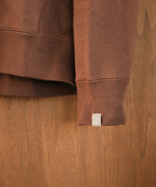 LOOPWHEELER（ループウィラー）の「LOOPWHEELER × LOWERCASE for EDIFICE ライトツリウラケ ジップパーカー（パーカー・メンズ・チャコールグレー/ブラウン/アイボリー・X-LARGE/LARGE/MEDIUM/SMALL）」の12枚目の写真