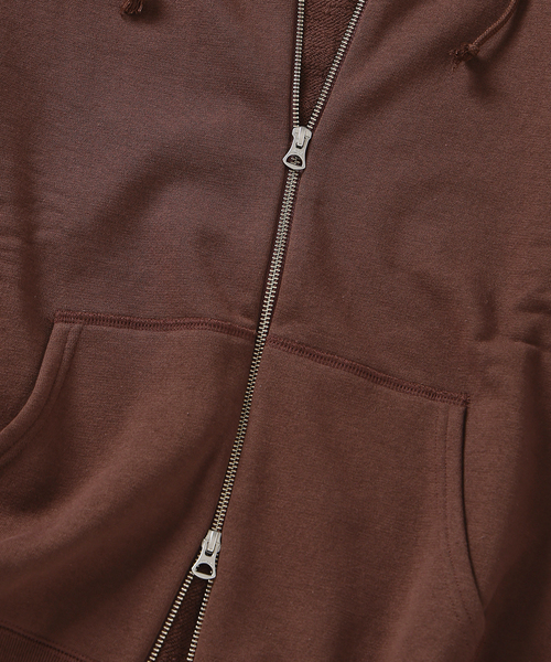 LOOPWHEELER（ループウィラー）の「LOOPWHEELER × LOWERCASE for EDIFICE ライトツリウラケ ジップパーカー（パーカー・メンズ・チャコールグレー/ブラウン/アイボリー・X-LARGE/LARGE/MEDIUM/SMALL）」の19枚目の写真