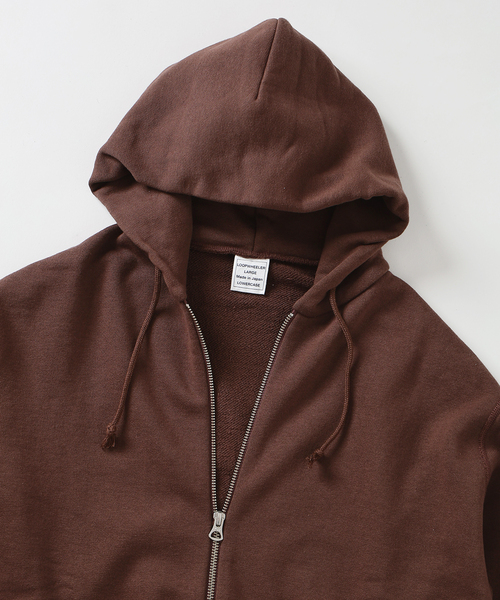 LOOPWHEELER（ループウィラー）の「LOOPWHEELER × LOWERCASE for EDIFICE ライトツリウラケ ジップパーカー（パーカー・メンズ・チャコールグレー/ブラウン/アイボリー・X-LARGE/LARGE/MEDIUM/SMALL）」の20枚目の写真