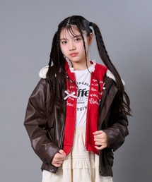 リボン」に該当するキッズのライダースジャケットファッション通販