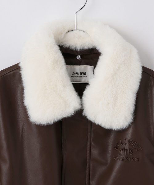 by LOVEiT（バイラビット）の「衿ファー合成皮革ジャケット（ライダースジャケット・キッズ・ブラック/ブラウン・120cm/130cm/150cm/140cm/160cm）」の11枚目の写真