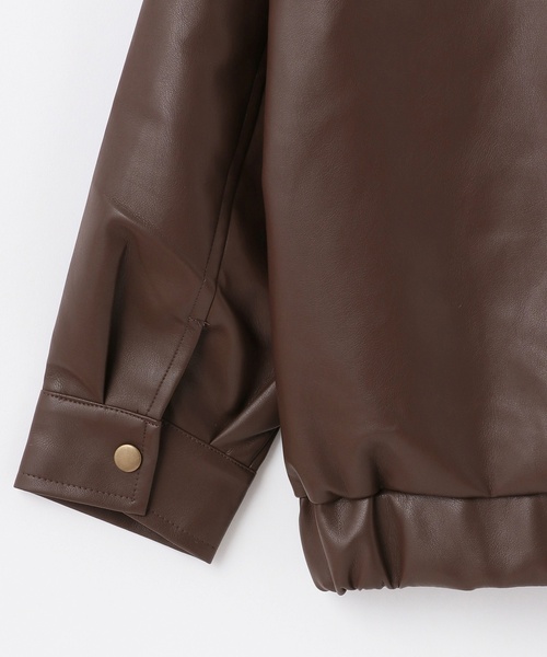 by LOVEiT（バイラビット）の「衿ファー合成皮革ジャケット（ライダースジャケット・キッズ・ブラック/ブラウン・120cm/130cm/150cm/140cm/160cm）」の16枚目の写真