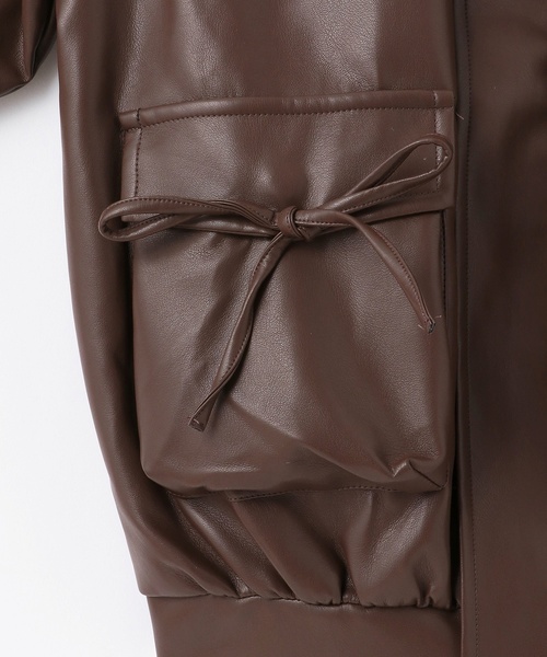 by LOVEiT（バイラビット）の「衿ファー合成皮革ジャケット（ライダースジャケット・キッズ・ブラック/ブラウン・120cm/130cm/150cm/140cm/160cm）」の17枚目の写真