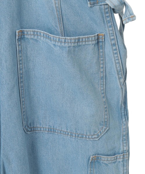 CURRENTAGE(カレンテージ)の「【CURRENTAGE/カレンテージ】Loose fitting overall(サロペット/オーバーオール・レディース・インディゴブルー/サックスブルー・1/2)」の9枚目の写真