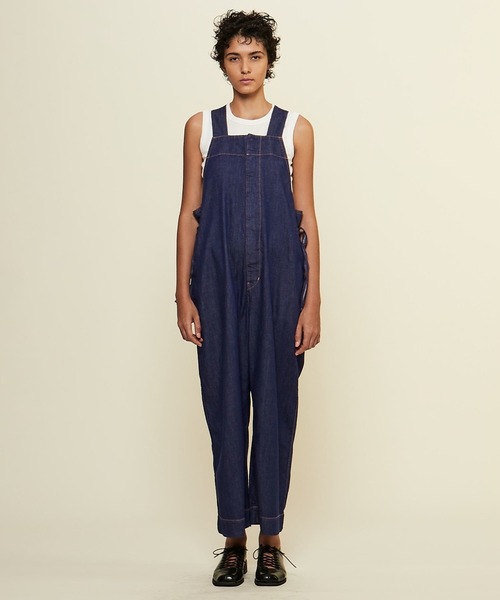 CURRENTAGE(カレンテージ)の「【CURRENTAGE/カレンテージ】Loose fitting overall(サロペット/オーバーオール・レディース・インディゴブルー/サックスブルー・1/2)」の10枚目の写真