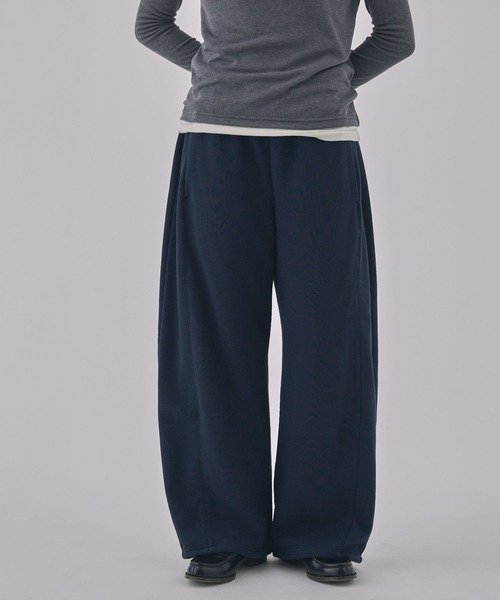 【Unblend】ドロスト ヘビーウェイトカーブスウェットパンツ 【セットアップ対応】