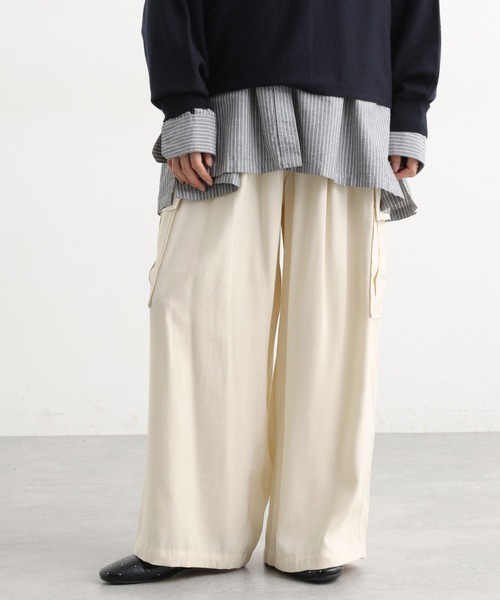studio CLIP(スタディオクリップ)の「フィブリルツイルカーゴパンツ(その他パンツ・レディース・アイボリー/モカ/ネイビー・FREE)」の22枚目の写真