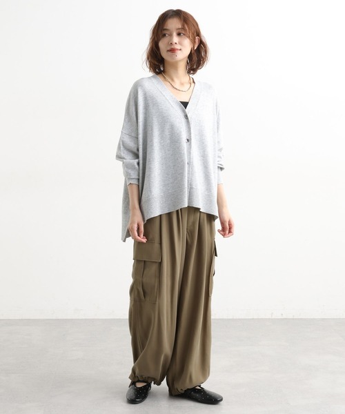 studio CLIP(スタディオクリップ)の「フィブリルツイルカーゴパンツ(その他パンツ・レディース・アイボリー/モカ/ネイビー・FREE)」の8枚目の写真