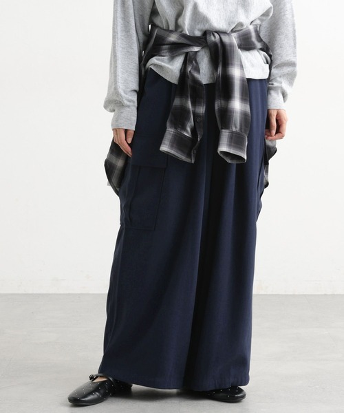 studio CLIP(スタディオクリップ)の「フィブリルツイルカーゴパンツ(その他パンツ・レディース・アイボリー/モカ/ネイビー・FREE)」の9枚目の写真