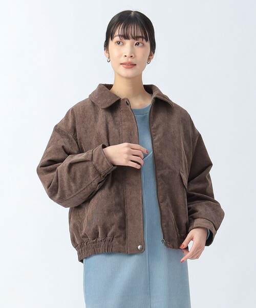 BEAMS HEART(ビームスハート)の「中綿 コーデュロイ 襟ボア ブルゾン(ブルゾン・レディース・ダークブラウン/ベージュ・FREE)」の10枚目の写真