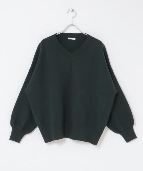 ITEMS URBANRESEARCH（アイテムズ アーバンリサーチ）の「Vネックニットプルオーバー（ニット/セーター・レディース・ブラック/カーキ/キャメル/ライトグレー・FREE）」の15枚目の写真