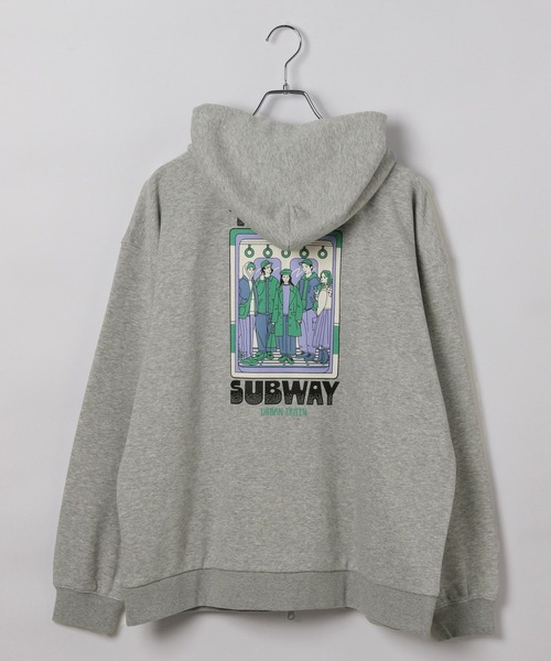 GLOBAL WORK(グローバルワーク)の「スーベニアジップパーカー/一部店舗限定/599034(パーカー・メンズ・グレー/ブラック・X-LARGE/MEDIUM/LARGE/SMALL)」の2枚目の写真