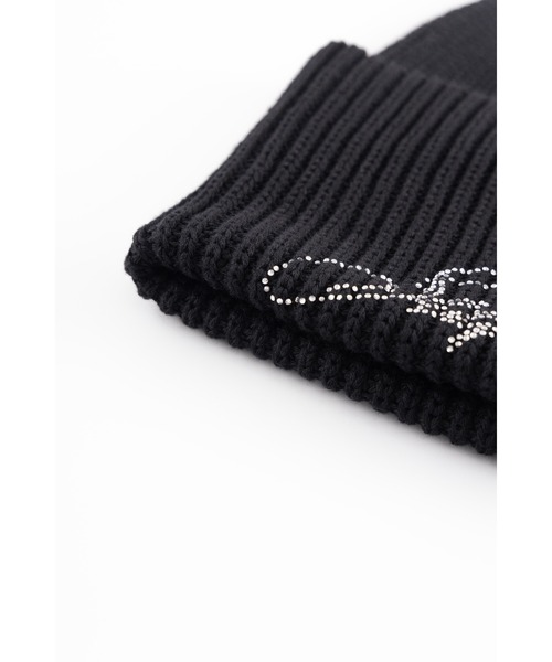 SUPPLIER（サプライヤー）の「ビーニー｜CROSS RHINESTONE BALACLAVA BEANIE｜SUPPLIER（ニットキャップ/ビーニー・メンズ・ブラック・FREE）」の7枚目の写真