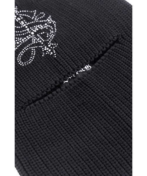 SUPPLIER（サプライヤー）の「ビーニー｜CROSS RHINESTONE BALACLAVA BEANIE｜SUPPLIER（ニットキャップ/ビーニー・メンズ・ブラック・FREE）」の5枚目の写真