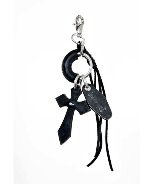 UNIZ（ユニズ）の「【UNIZ】Cross Eye Key Chain / 【ユニズ】クロスアイズフリンジキーチェーン（キーホルダー・メンズ・ブラック・ONE SIZE）」の3枚目の写真