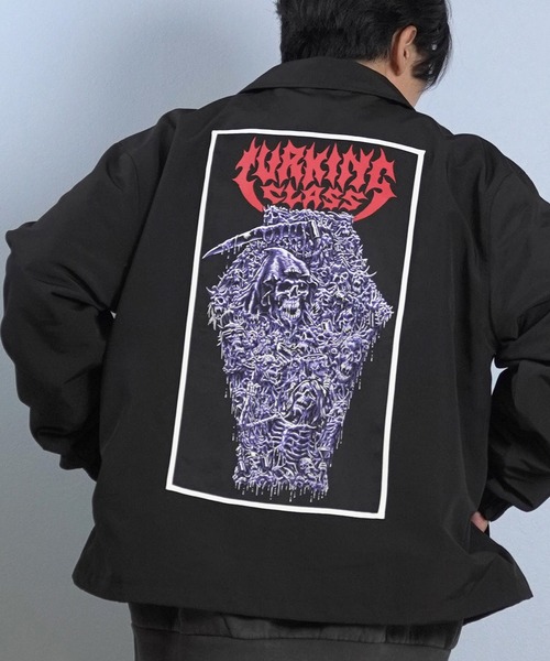 LURKING CLASS(ラーキングクラス)の「LURKING CLASS/ラーキングクラス コーチジャケット バックプリント ST25FJM01(その他アウター・メンズ・ブラック系その他/ブラック系その他2/ブラック系その他3・L/M/XL)」の3枚目の写真