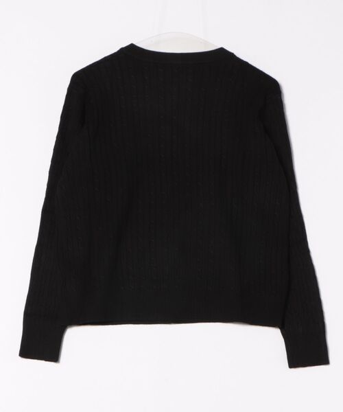 Lace Ladies（レースレディース）の「クルーネック ケーブル編み 長袖 ニット カーディガン（カーディガン/ボレロ・レディース・ネイビー/ベージュ/グレー/アイボリー/ブラック・FREE）」の6枚目の写真