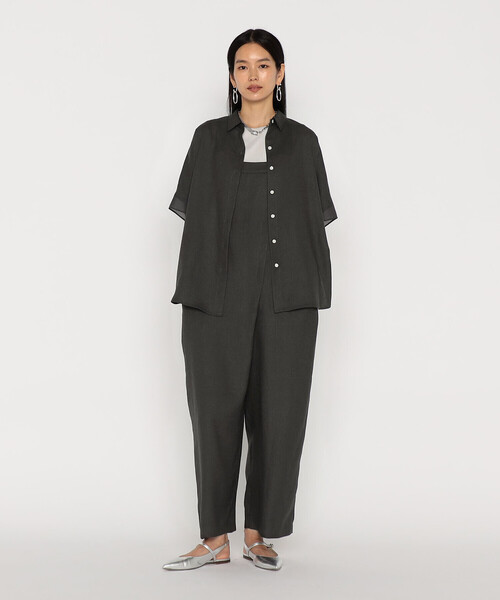 Gabardine K.T（ギャバジンケーティー）の「麻調合繊 シアーブラウス（シャツ/ブラウス・レディース・ブラック・9号）」の4枚目の写真