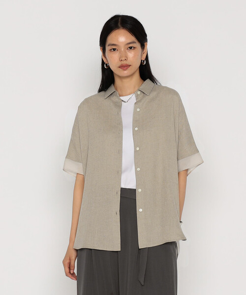 Gabardine K.T（ギャバジンケーティー）の「麻調合繊 シアーブラウス（シャツ/ブラウス・レディース・ブラック・9号）」の12枚目の写真