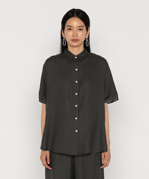 Gabardine K.T（ギャバジンケーティー）の「麻調合繊 シアーブラウス（シャツ/ブラウス・レディース・ブラック・9号）」の14枚目の写真