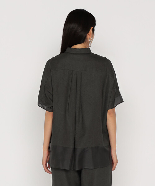 Gabardine K.T（ギャバジンケーティー）の「麻調合繊 シアーブラウス（シャツ/ブラウス・レディース・ブラック・9号）」の16枚目の写真