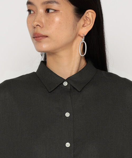 Gabardine K.T（ギャバジンケーティー）の「麻調合繊 シアーブラウス（シャツ/ブラウス・レディース・ブラック・9号）」の17枚目の写真