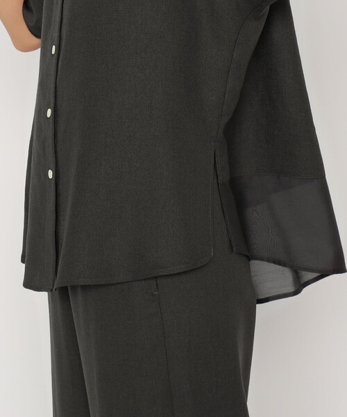 Gabardine K.T（ギャバジンケーティー）の「麻調合繊 シアーブラウス（シャツ/ブラウス・レディース・ブラック・9号）」の19枚目の写真