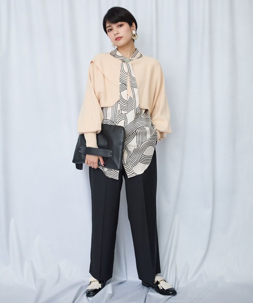 JETSET SOLO PLUS (ジェットセットソロプラス)の「【JETSET SOLO PLUS】デザインゴムベルトワイドパンツ(その他パンツ・レディース・ブラック・FREE)」の5枚目の写真