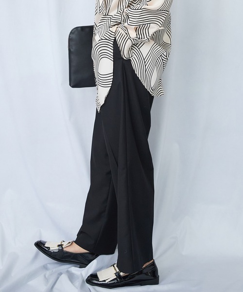 JETSET SOLO PLUS (ジェットセットソロプラス)の「【JETSET SOLO PLUS】デザインゴムベルトワイドパンツ(その他パンツ・レディース・ブラック・FREE)」の9枚目の写真