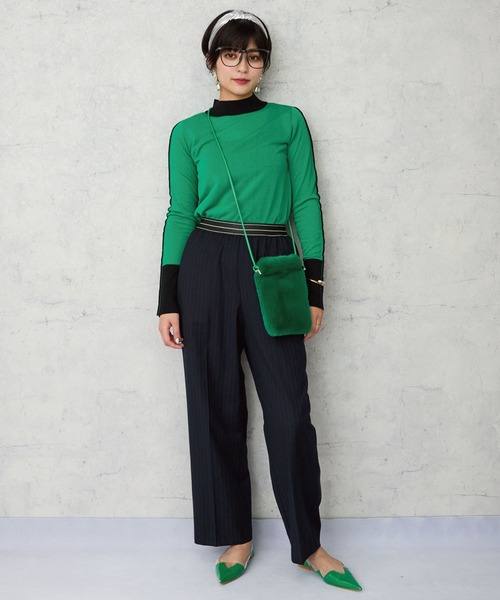JETSET SOLO PLUS (ジェットセットソロプラス)の「【JETSET SOLO PLUS】デザインゴムベルトワイドパンツ(その他パンツ・レディース・ブラック・FREE)」の12枚目の写真