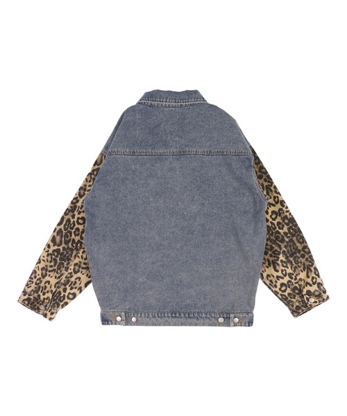 レオパード 切り替え デニム ジャケット（デニムジャケット）｜ANAP